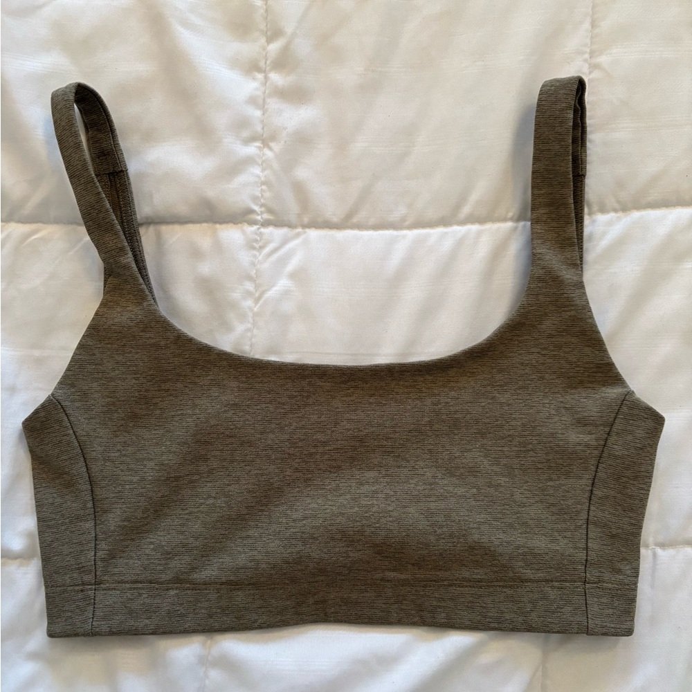 Outdoor Voices Gray Sports Bra with Wide Straps